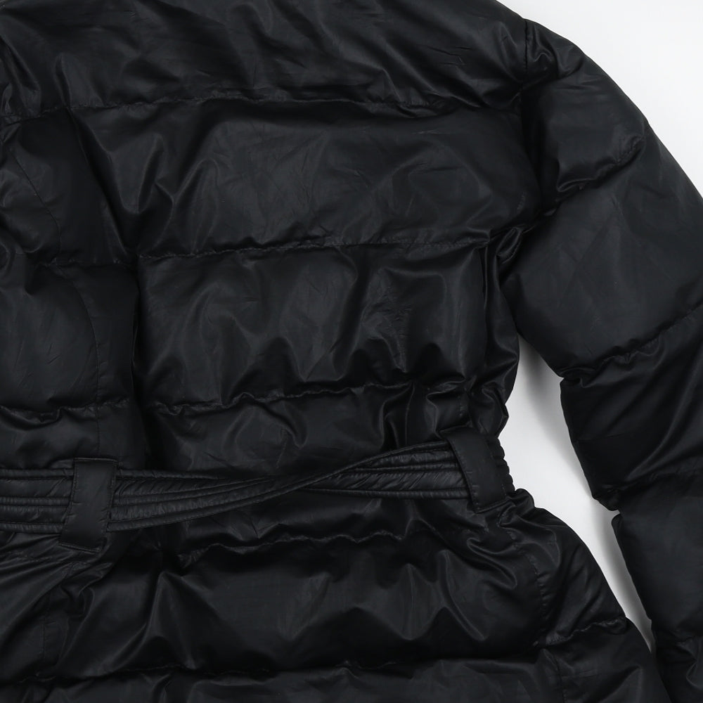 Brave Soul Womens Black   Puffer Jacket Coat Size 16