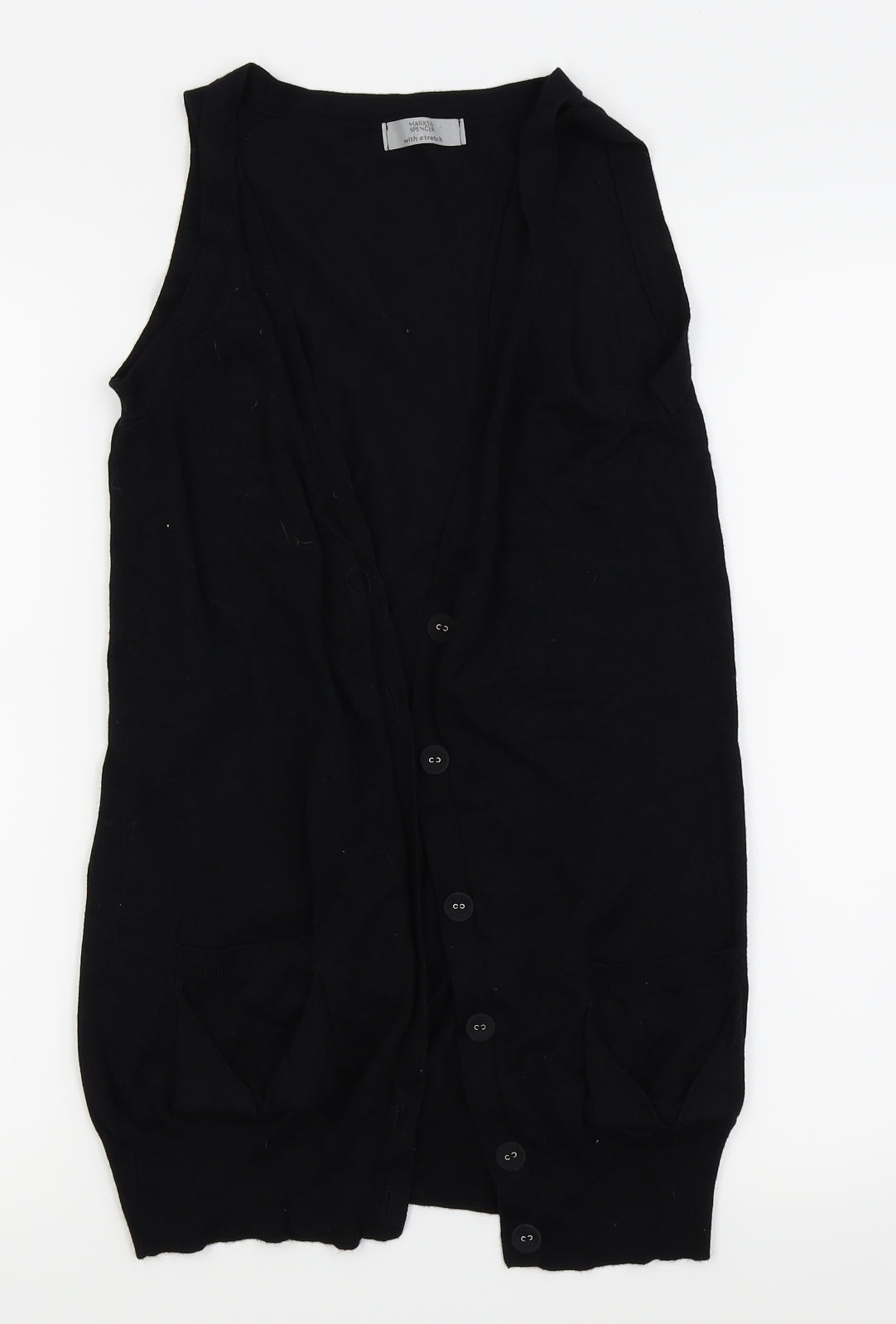 M&S Womens Black   Cardigan Jumper Size 8