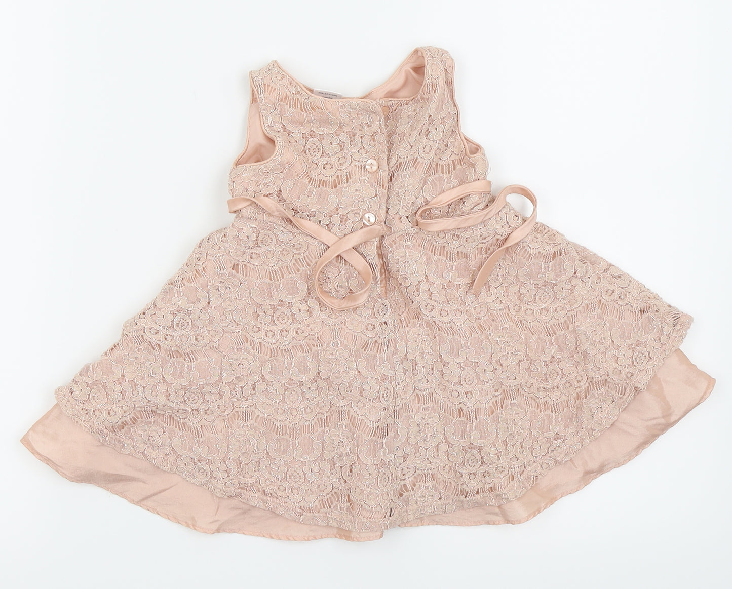 Bloome Girls Pink Floral  Fit & Flare  Size 24 Months