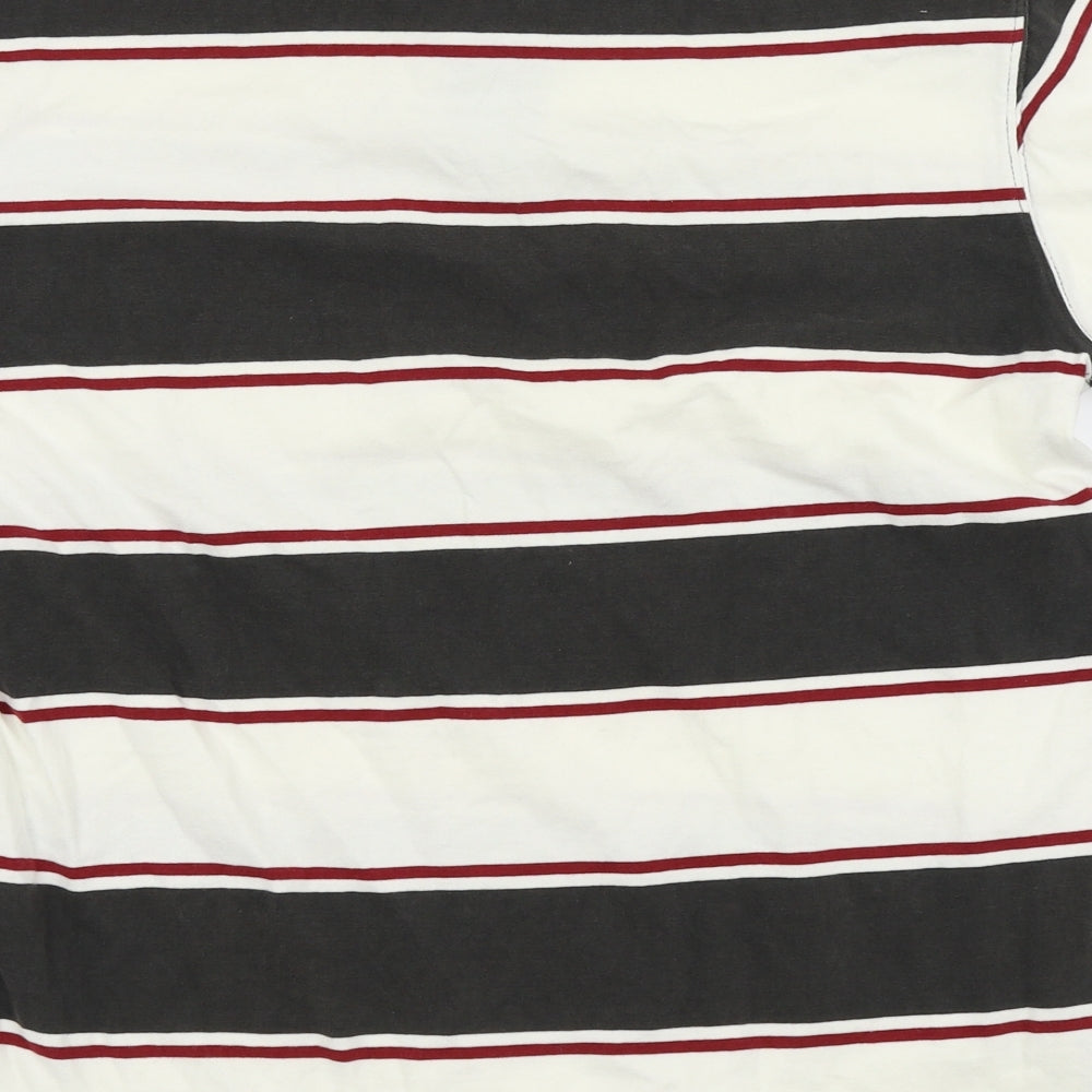 jack jones Mens Brown Striped   Polo Size XL