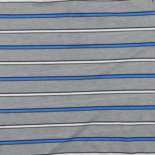 fight the wolf Mens Grey Striped   Polo Size XL
