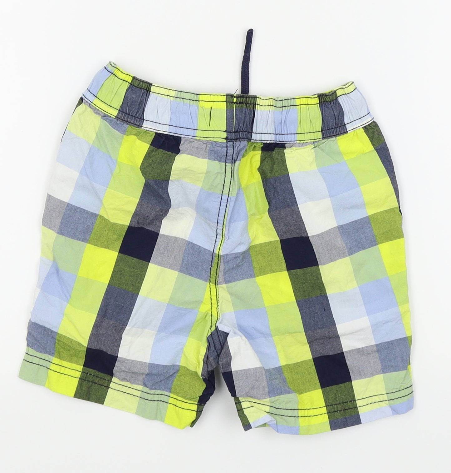pre worn Boys Multicoloured Check  Chino Shorts Size 6 Years