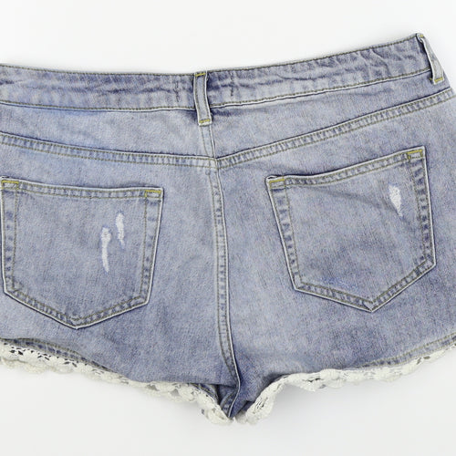 South Womens Blue   Hot Pants Shorts Size 14