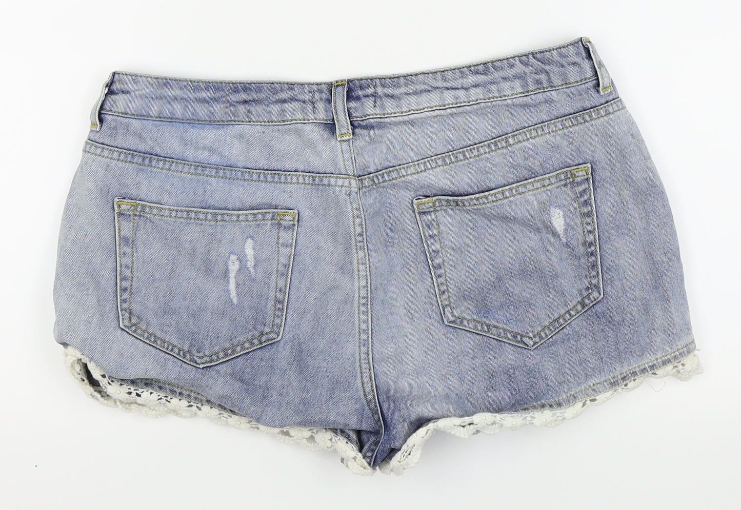 South Womens Blue   Hot Pants Shorts Size 14