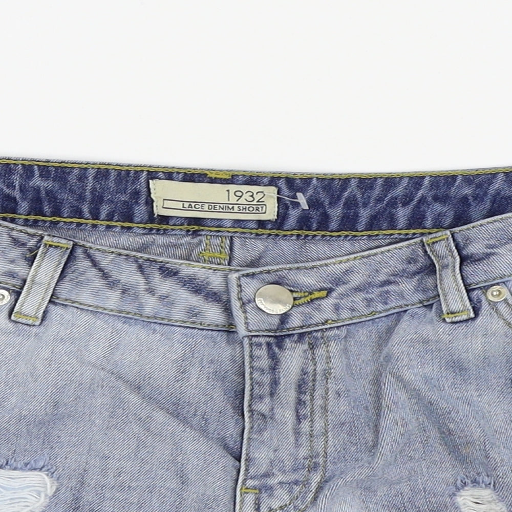 South Womens Blue   Hot Pants Shorts Size 14