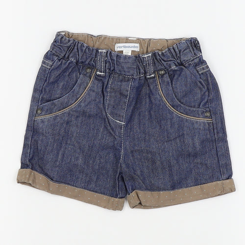 Vertbaudet Girls Blue   Capri Trousers Size 18 Months  - shorts