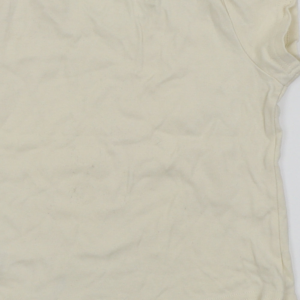 M&S Girls White   Basic T-Shirt Size 6 Years