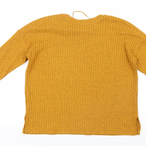 Primark Womens Yellow  Knit Pullover Jumper Size 6