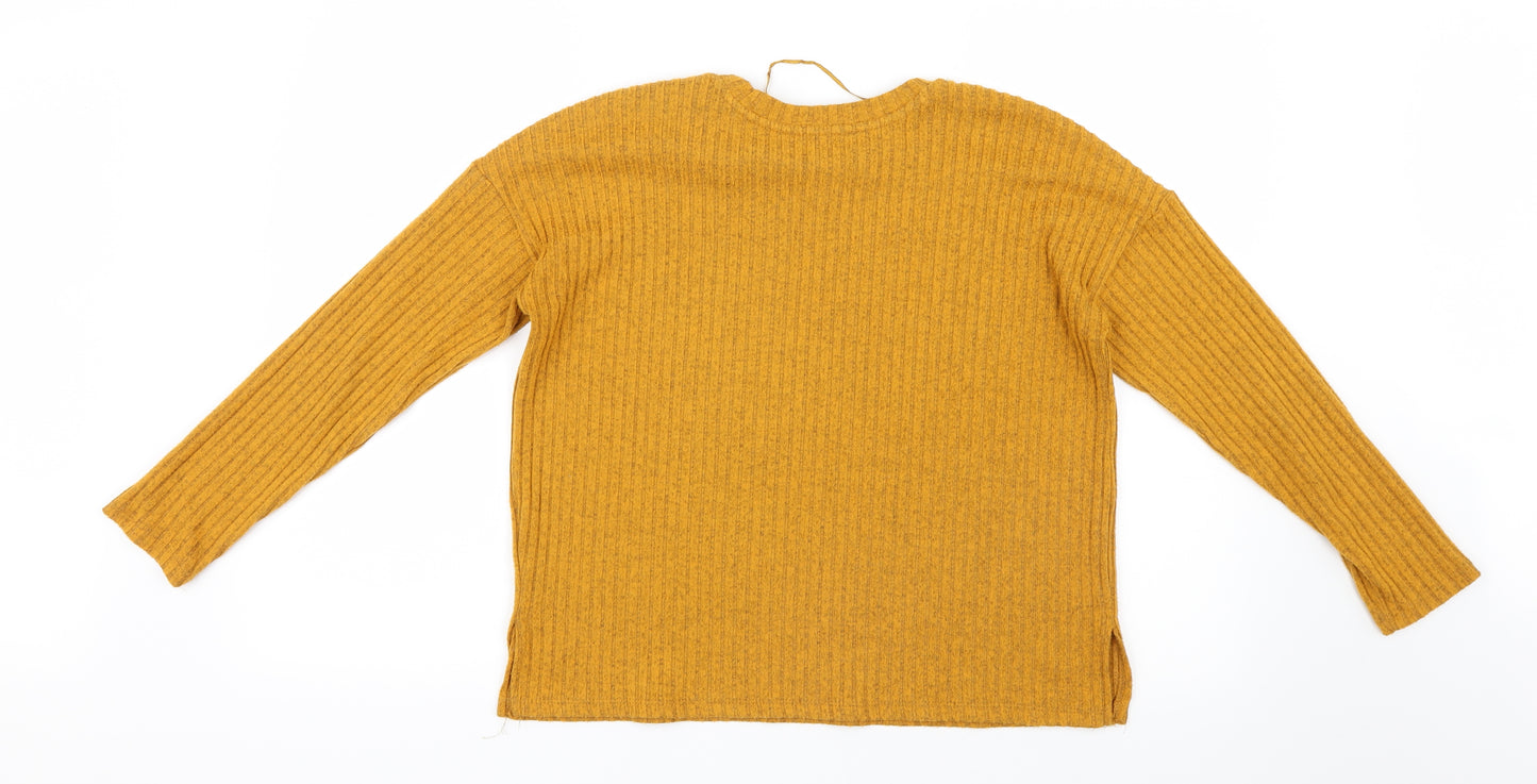 Primark Womens Yellow  Knit Pullover Jumper Size 6