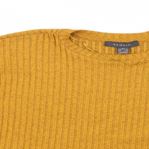 Primark Womens Yellow  Knit Pullover Jumper Size 6