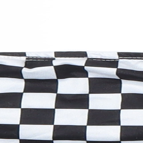 SheIn Womens Black Check  Basic T-Shirt Size 6  - Tube top