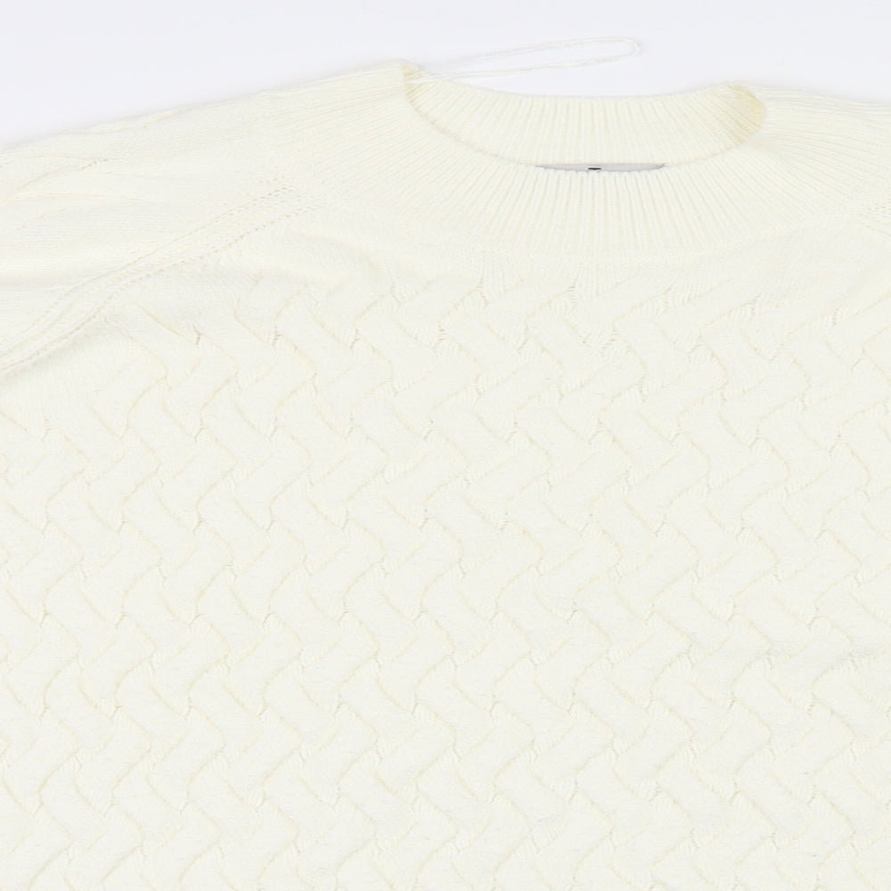 Tu  Womens White  Knit Pullover Jumper Size 22