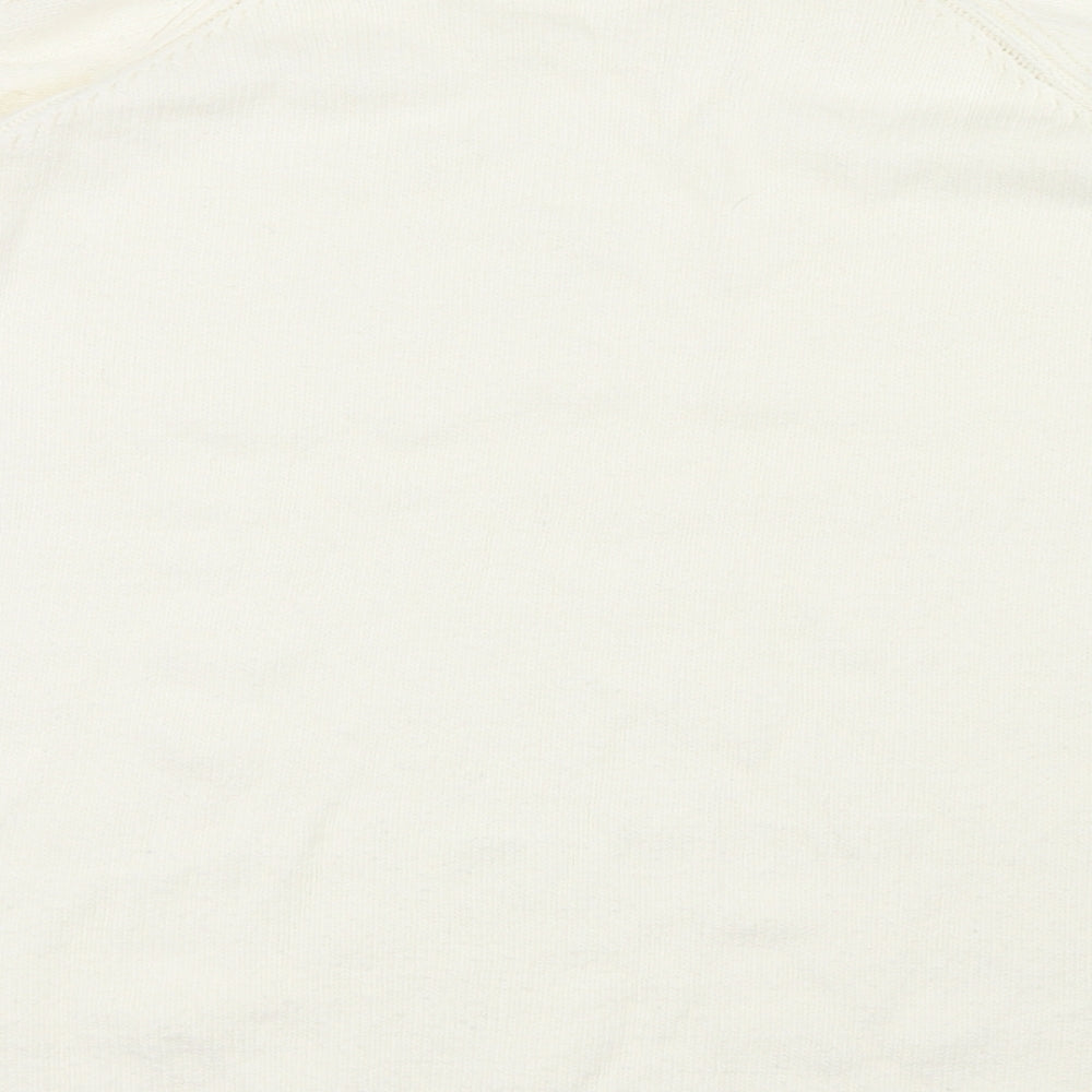 Tu  Womens White  Knit Pullover Jumper Size 22