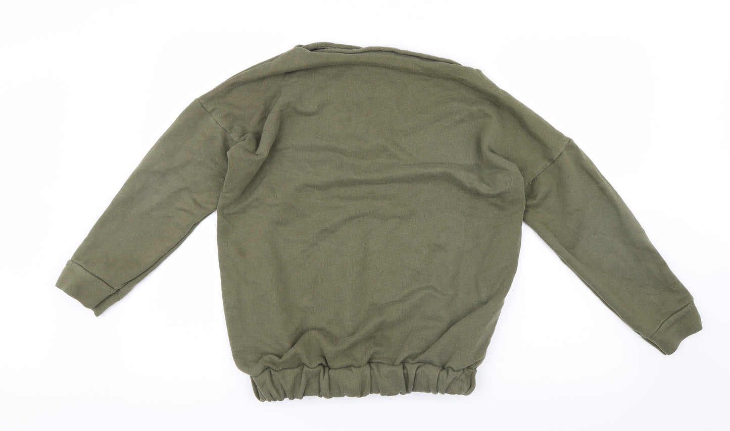Boohoo Womens Green  Knit Pullover Jumper Size S
