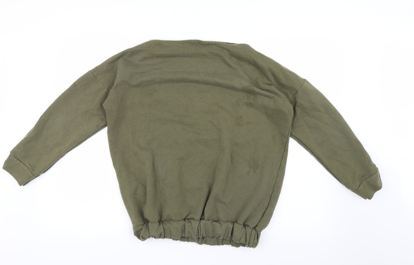 Boohoo Womens Green  Knit Pullover Jumper Size S