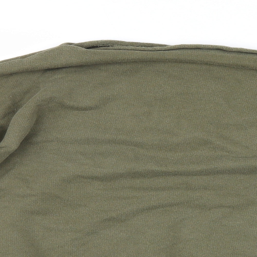 Boohoo Womens Green  Knit Pullover Jumper Size S