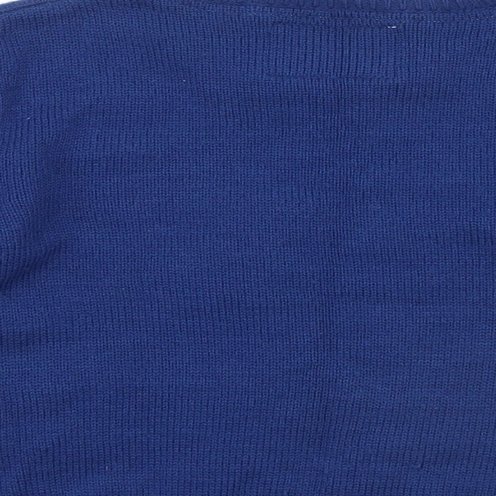 Primark Boys Blue  Knit Pullover Jumper Size 6-7 Years  - Christmas
