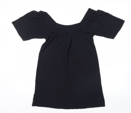 Front view of New Look women’s blue knit mini, size UK 8