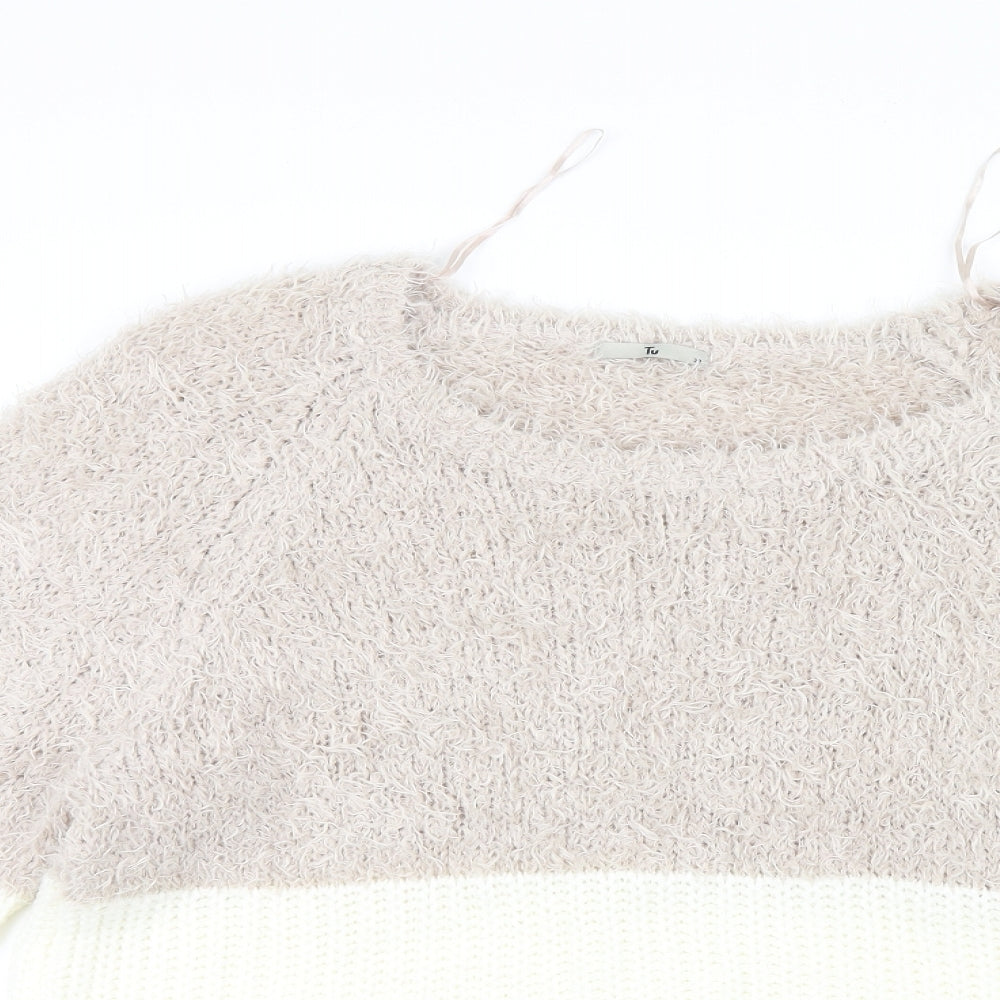 Tu  Womens Beige  Knit Pullover Jumper Size 22