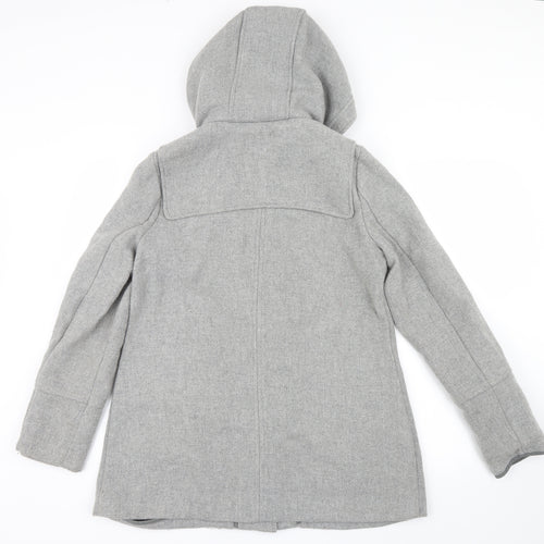 Warehouse Womens Grey   Pea Coat Coat Size 12