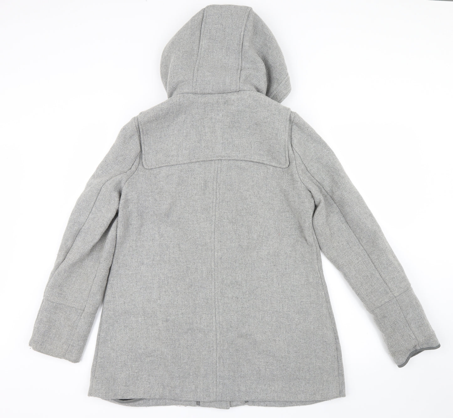 Warehouse Womens Grey   Pea Coat Coat Size 12