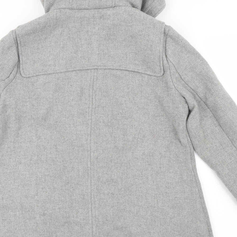 Warehouse Womens Grey   Pea Coat Coat Size 12