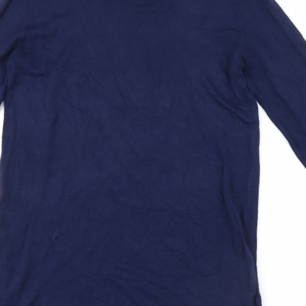 Atmosphere Womens Blue  Knit Basic T-Shirt Size 6  - Long