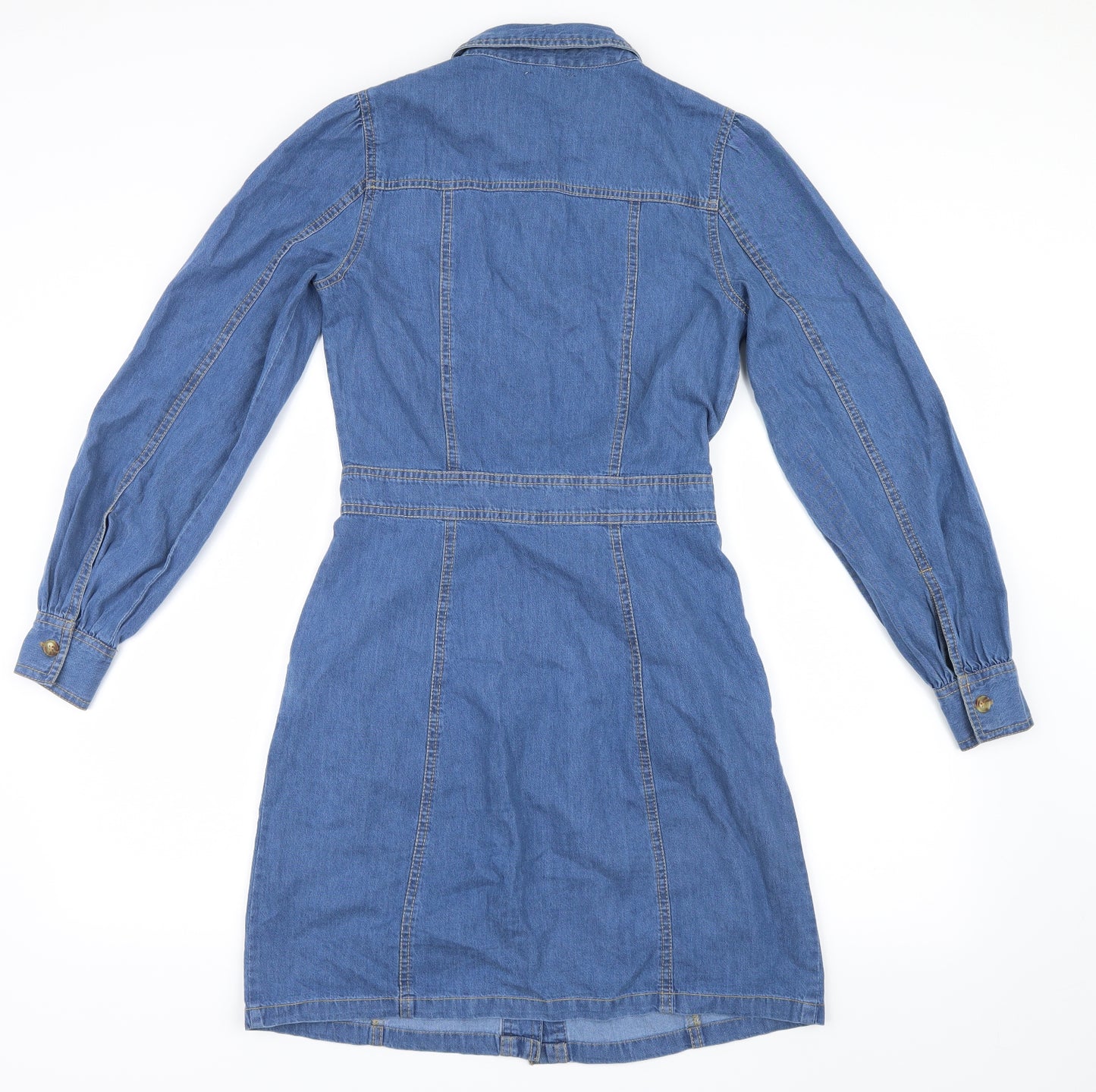 Warehouse Womens Blue  Denim Shirt Dress  Size 8