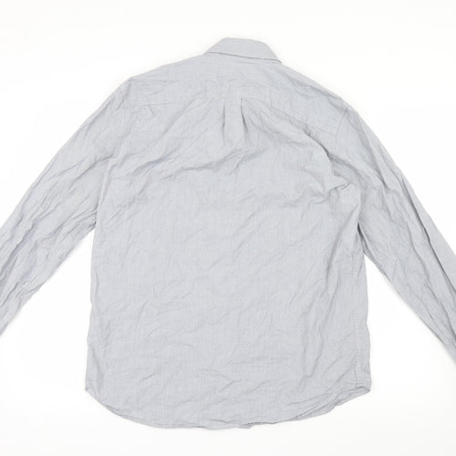 Gap Mens Grey Striped   Button-Up Size M