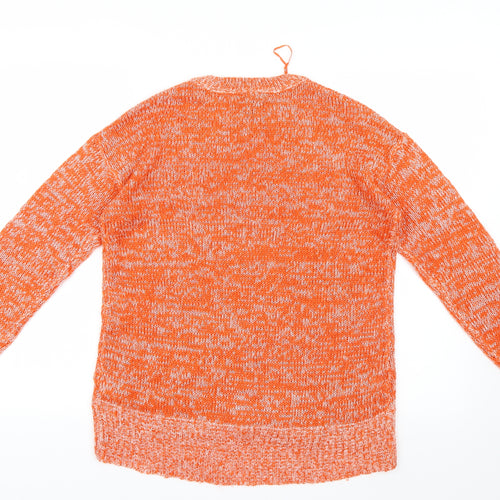 New Look Womens Orange  Knit Pullover Jumper Size S
