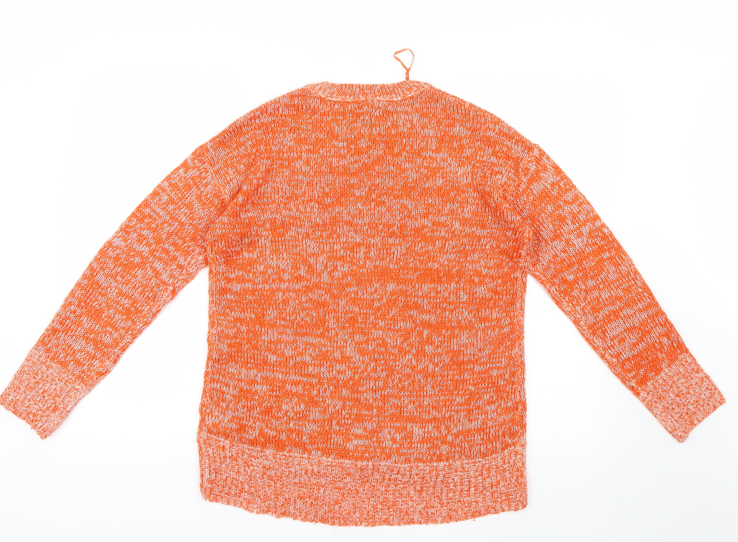New Look Womens Orange  Knit Pullover Jumper Size S
