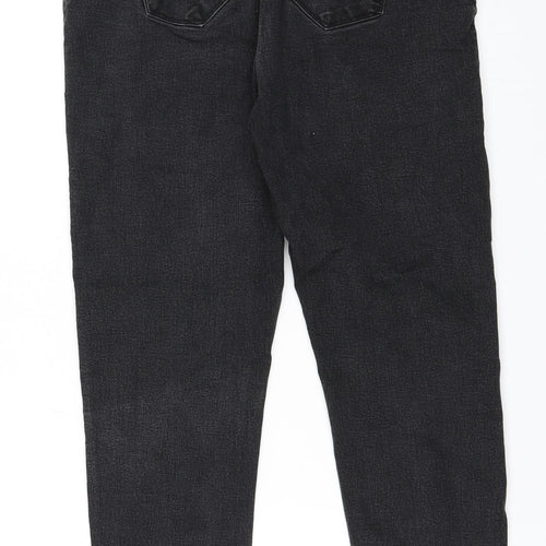 Pep&Co Womens Black  Denim Straight Jeans Size 14 L27 in