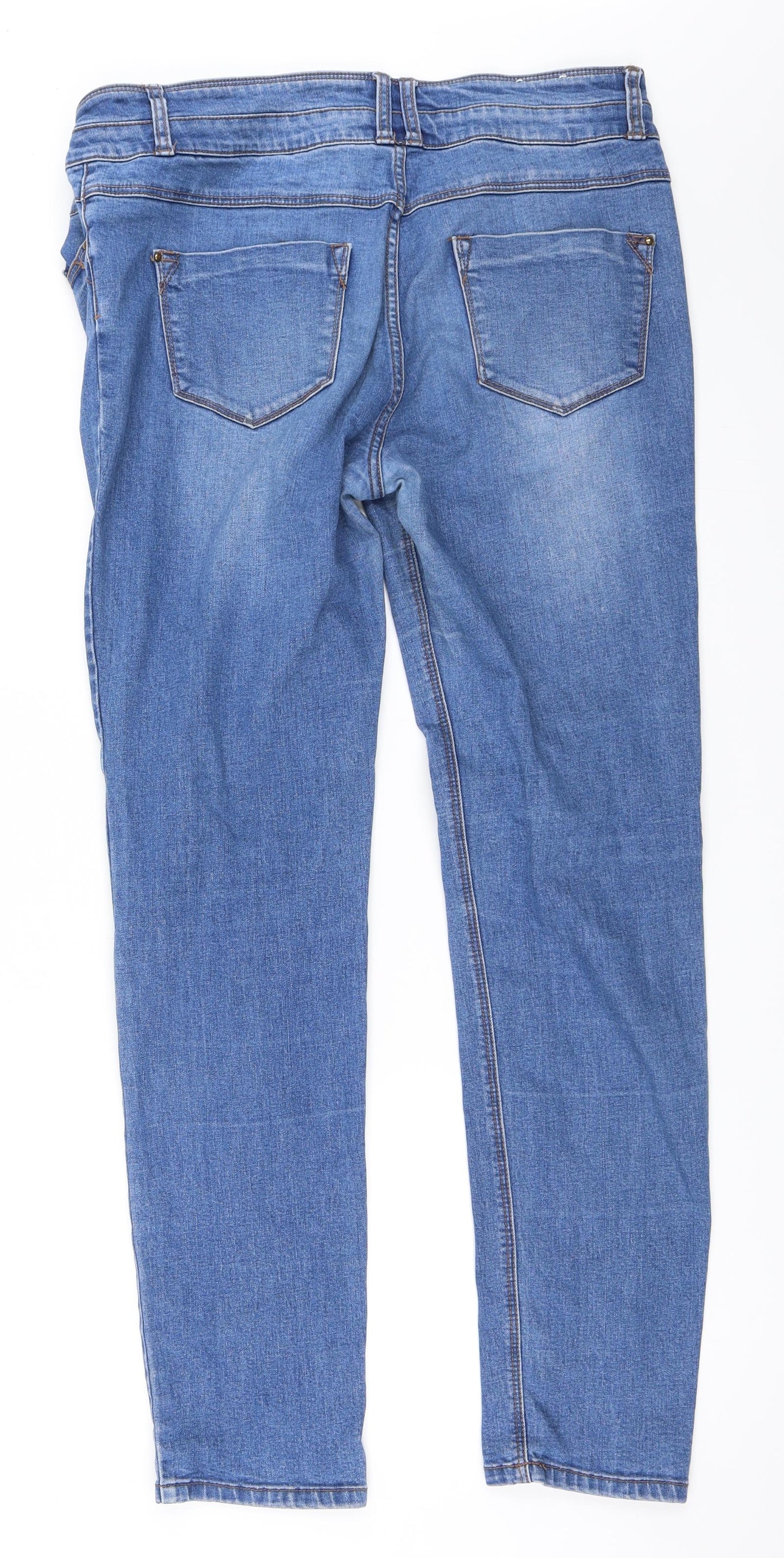 New Look Womens Blue  Denim Skinny Jeans Size 14 L30 in - Super Skinny