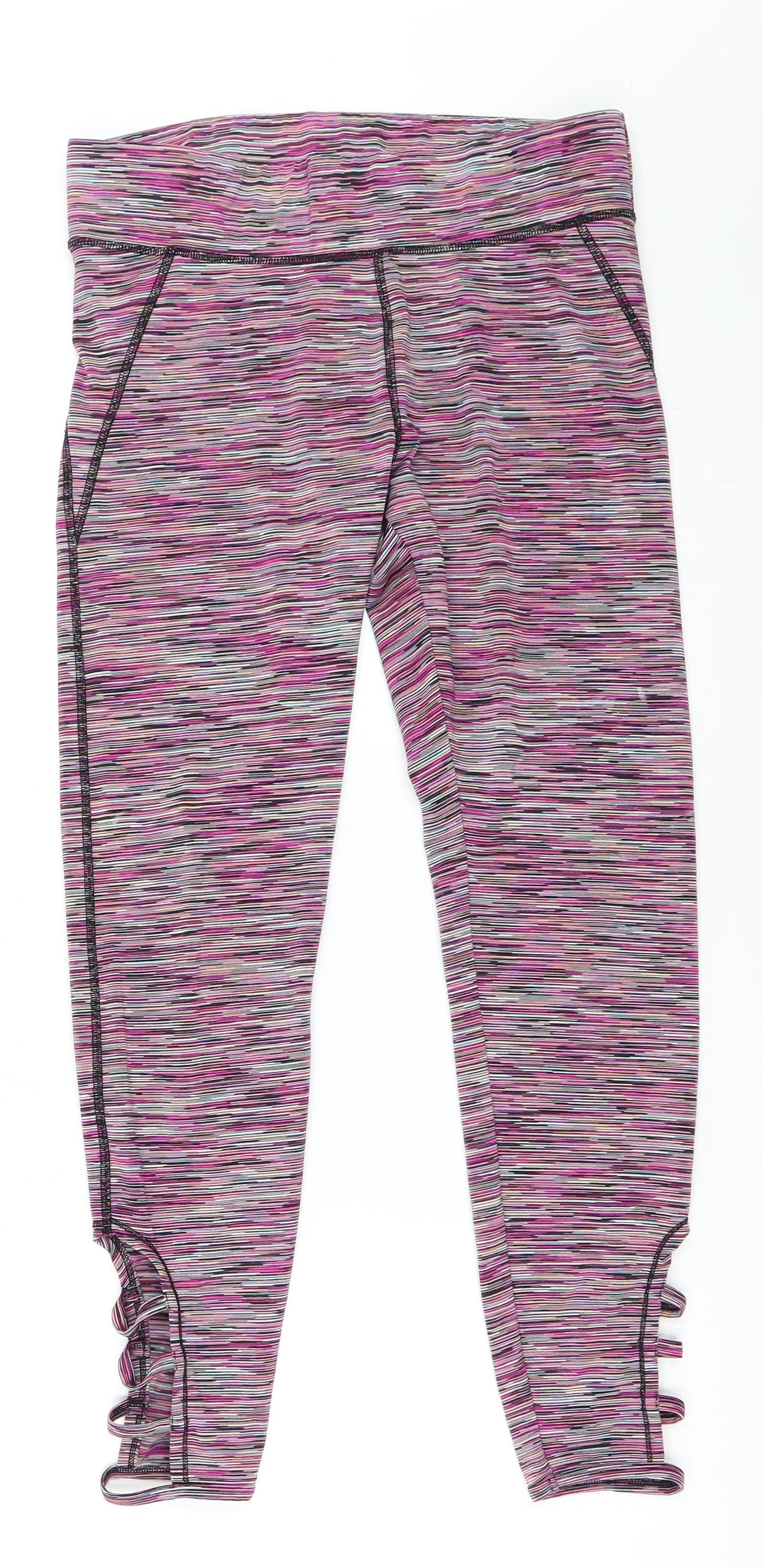 F&F Womens Pink   Compression Leggings Size M L27 in