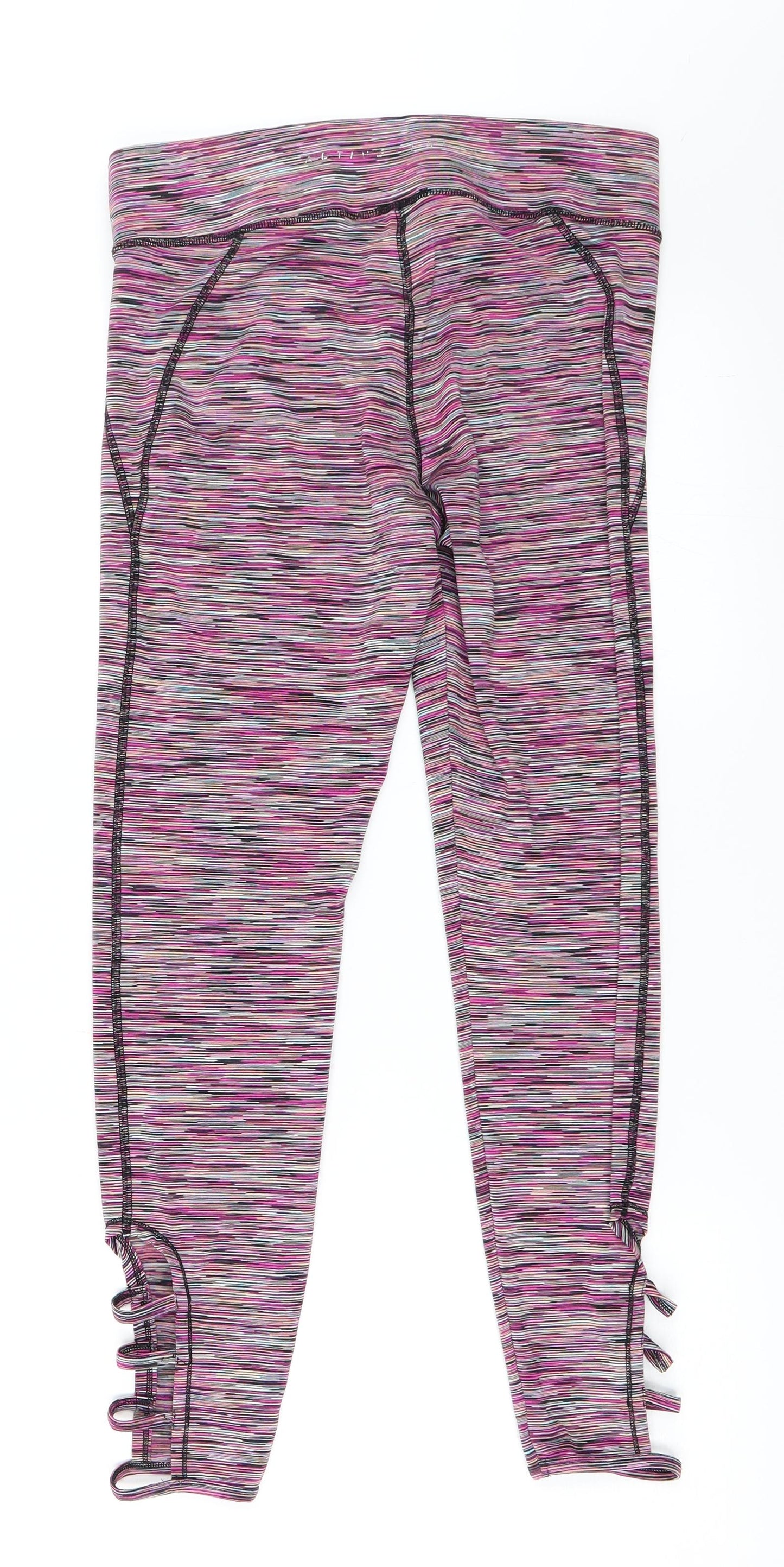 F&F Womens Pink   Compression Leggings Size M L27 in