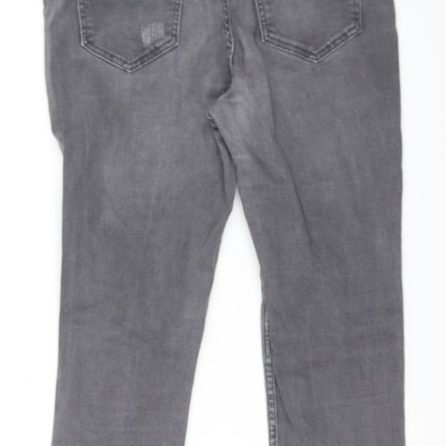 F&F Womens Grey  Denim Skinny Jeans Size 12 L22 in