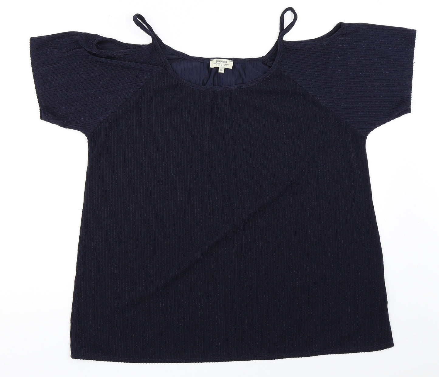 Papaya Womens Blue   Basic Blouse Size 18
