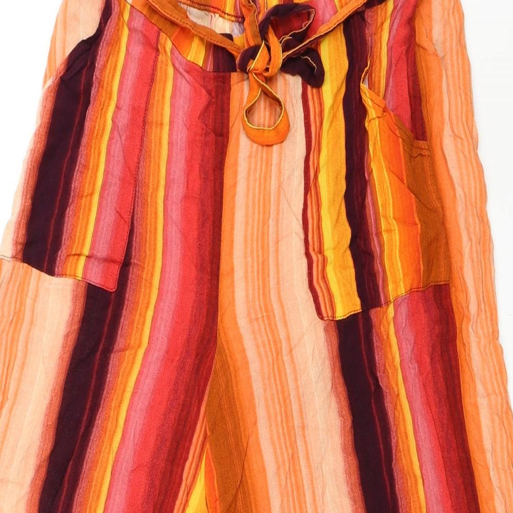 George Womens Orange Striped  Trousers  Size 16 L22 in