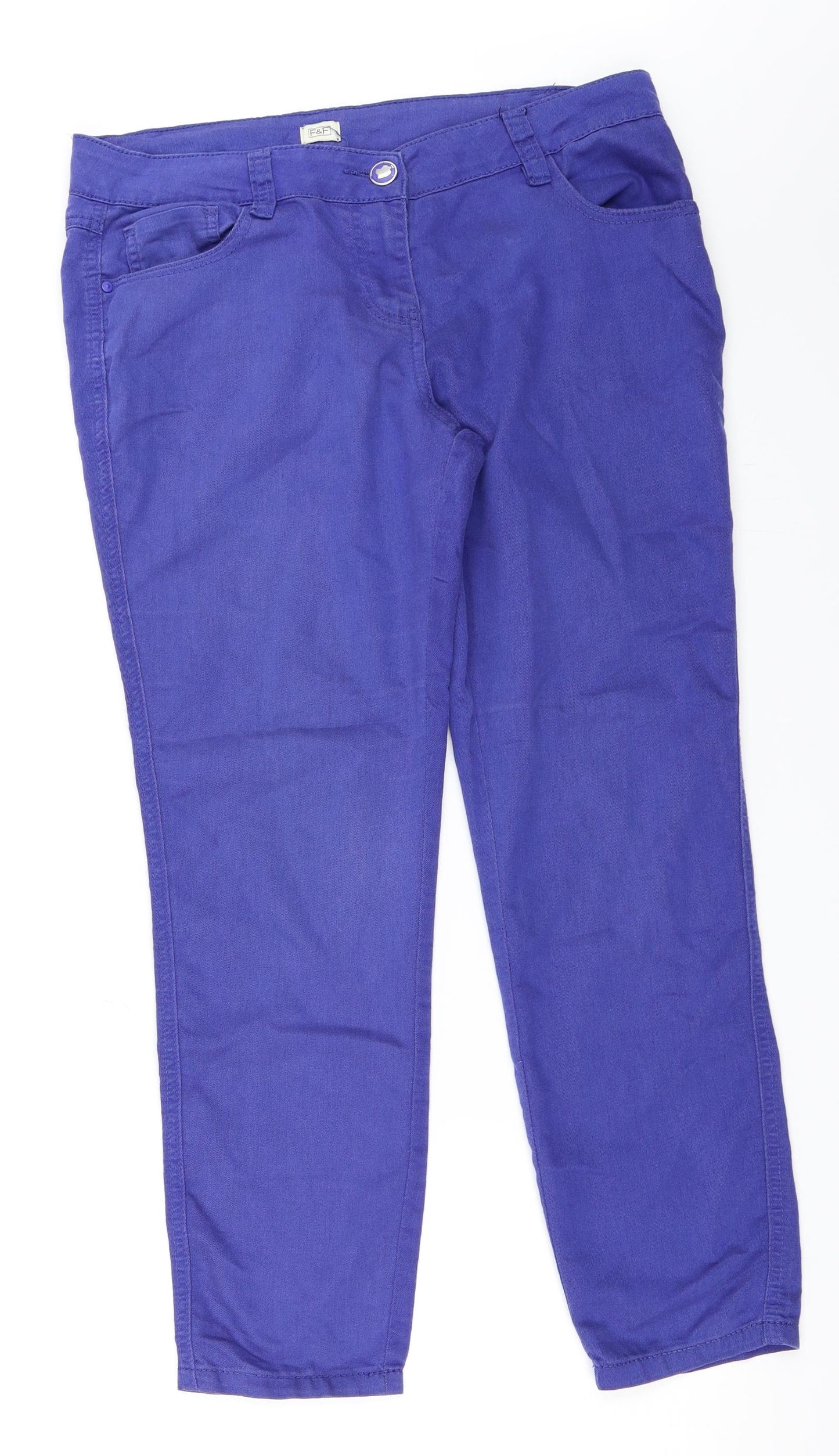 F&F Womens Blue   Straight Jeans Size 12 L27 in