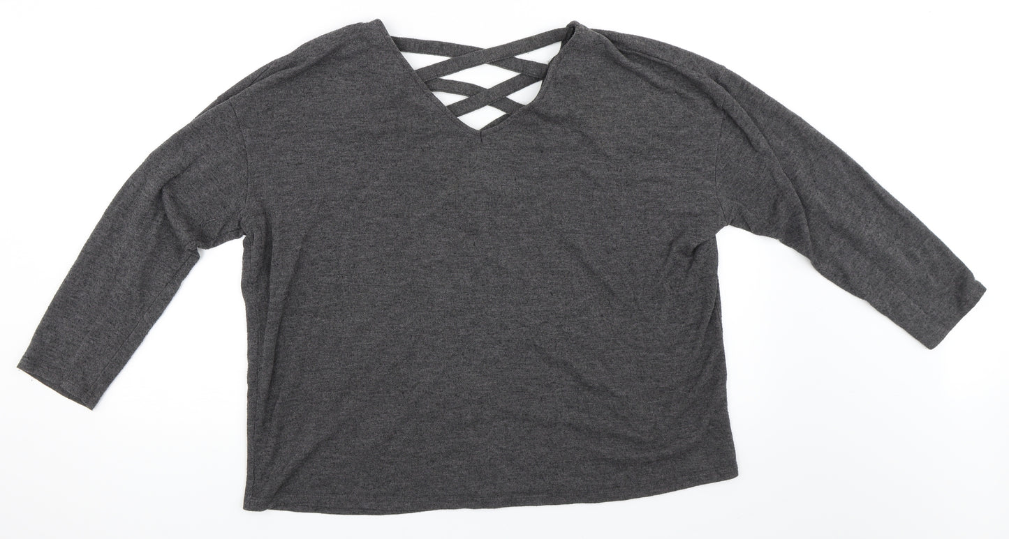 Atmosphere Womens Grey   Pullover Jumper Size L