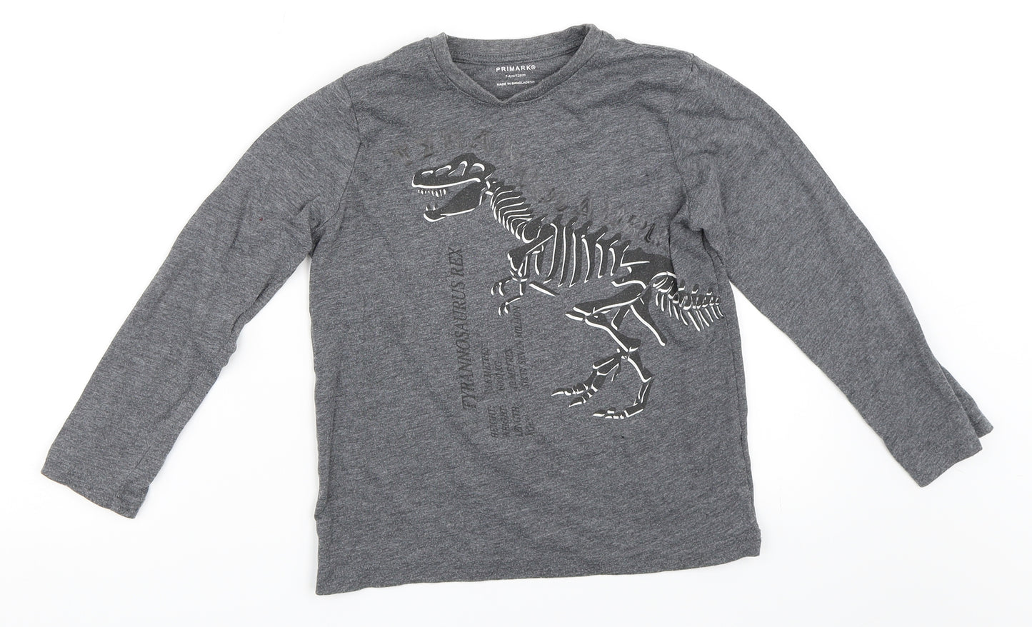 Primark Boys Grey   Basic T-Shirt Size 7-8 Years