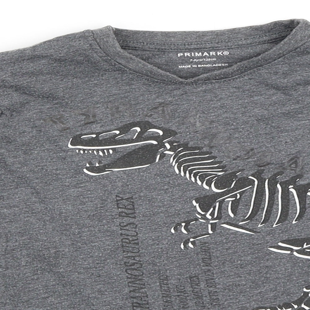 Primark Boys Grey   Basic T-Shirt Size 7-8 Years