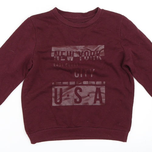 Primark Boys Red   Pullover Sweatshirt Size 7-8 Years