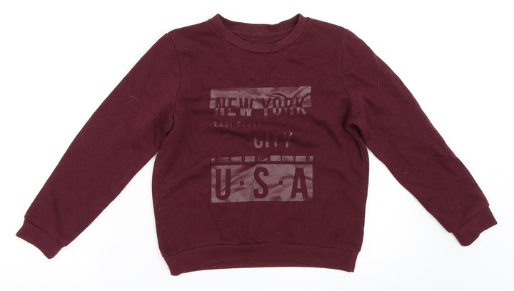 Primark Boys Red   Pullover Sweatshirt Size 7-8 Years