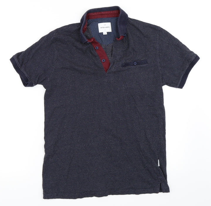 Peter Werth Mens Blue Polo Size S
