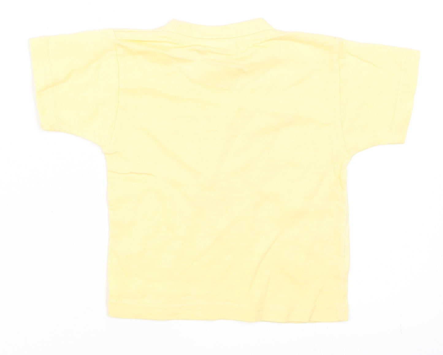 Atlantees Boys Yellow   Basic T-Shirt Size 6-9 Months