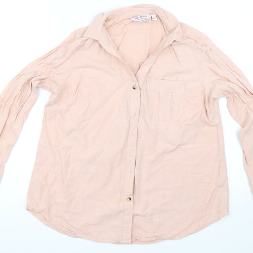 Dorothy Perkins Womens Pink   Basic Button-Up Size 8