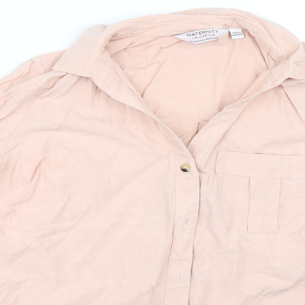 Dorothy Perkins Womens Pink   Basic Button-Up Size 8