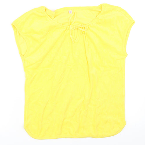 Preworn Womens Yellow   Basic T-Shirt Size 12