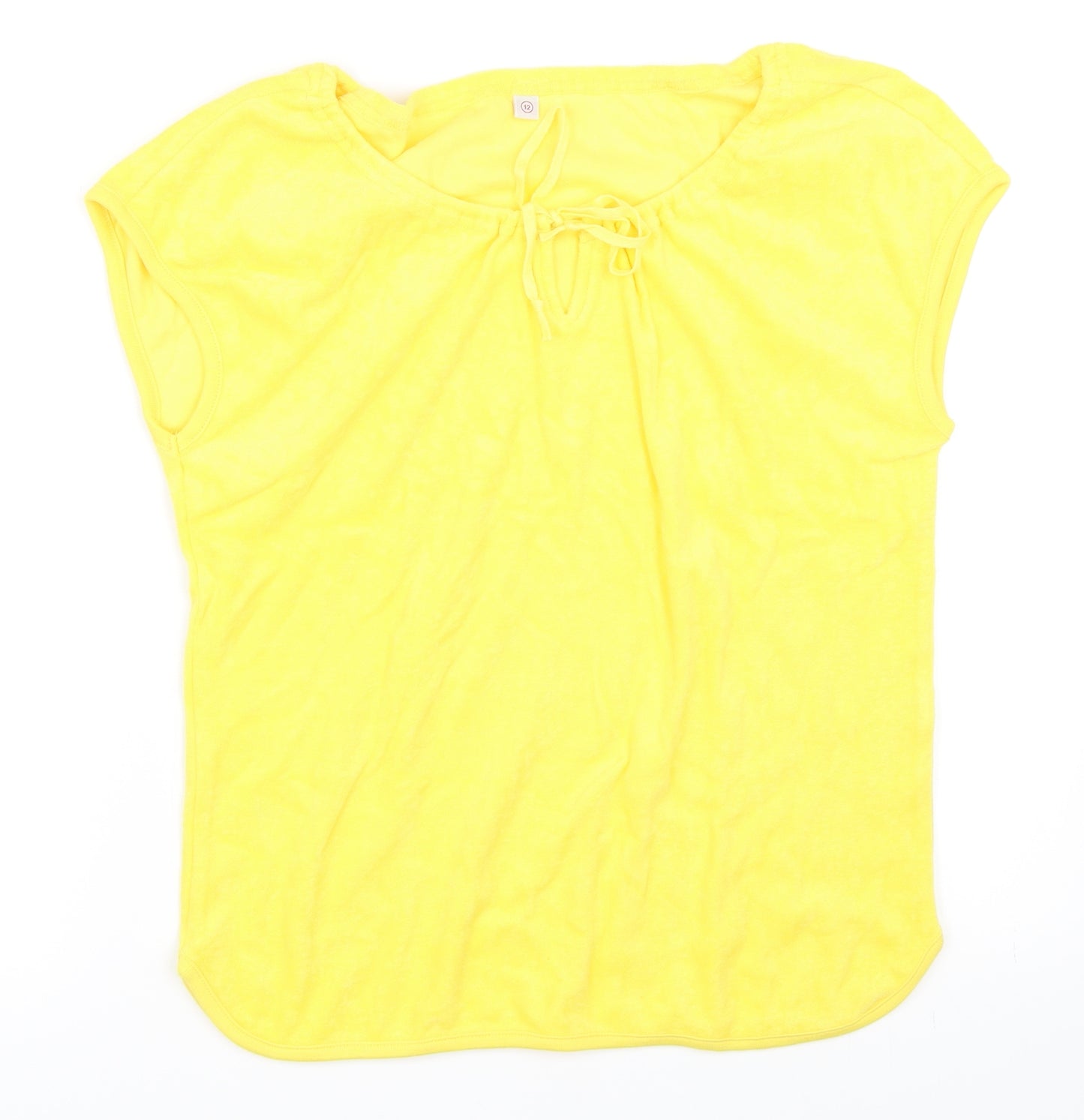 Preworn Womens Yellow   Basic T-Shirt Size 12